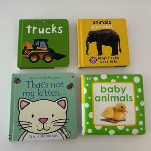 Lot of Four Colorful Baby Books